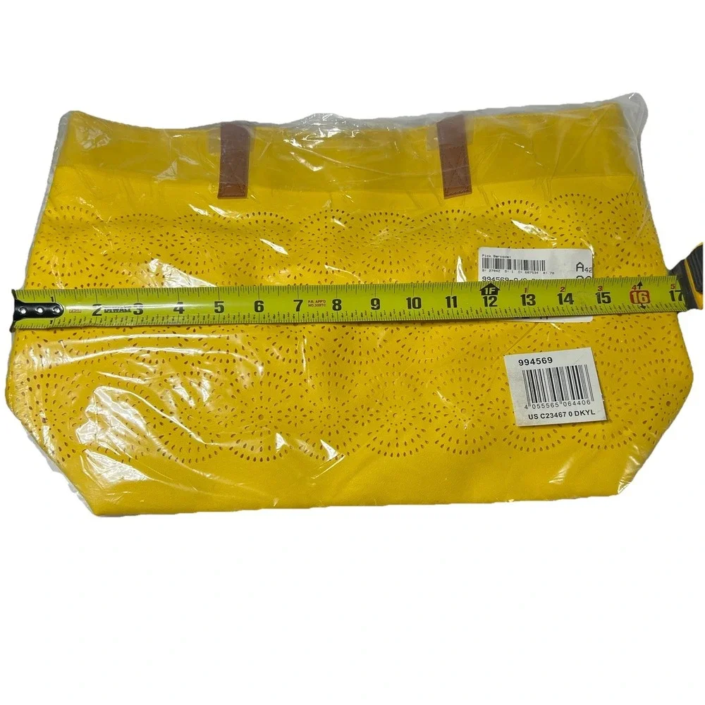 Yellow Spring Tote Bag Purse With Brown Handles Summer Women's Bag‎ Dopamine